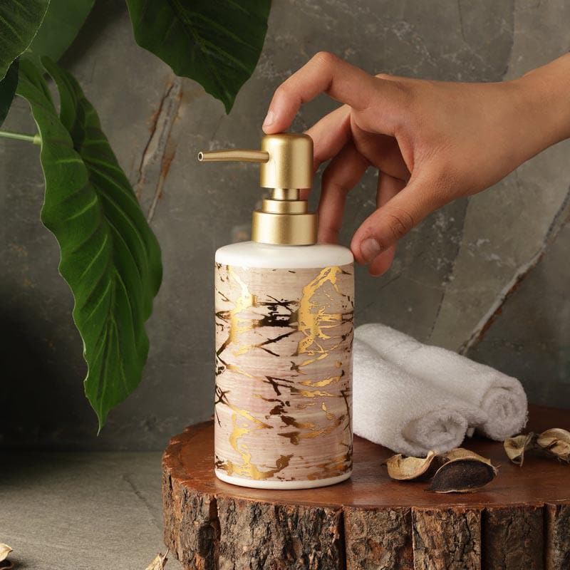 Buy Marble Scatter Soap Dispenser - Chestnut Soap Dispenser from Vaaree