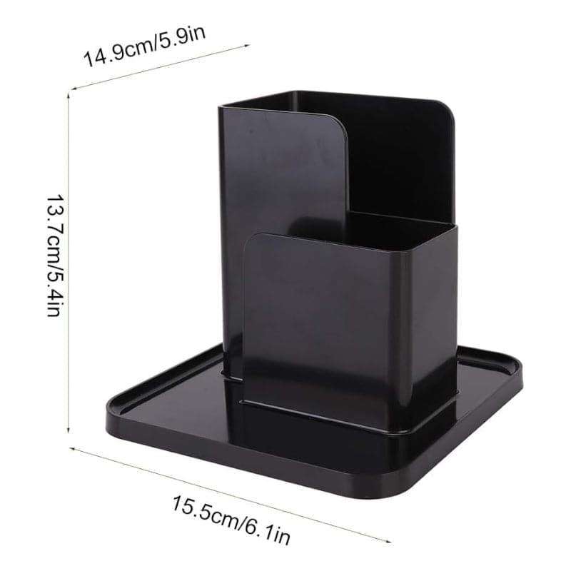 Stationery Holder - Clutter Clear Desk Organizer - Black