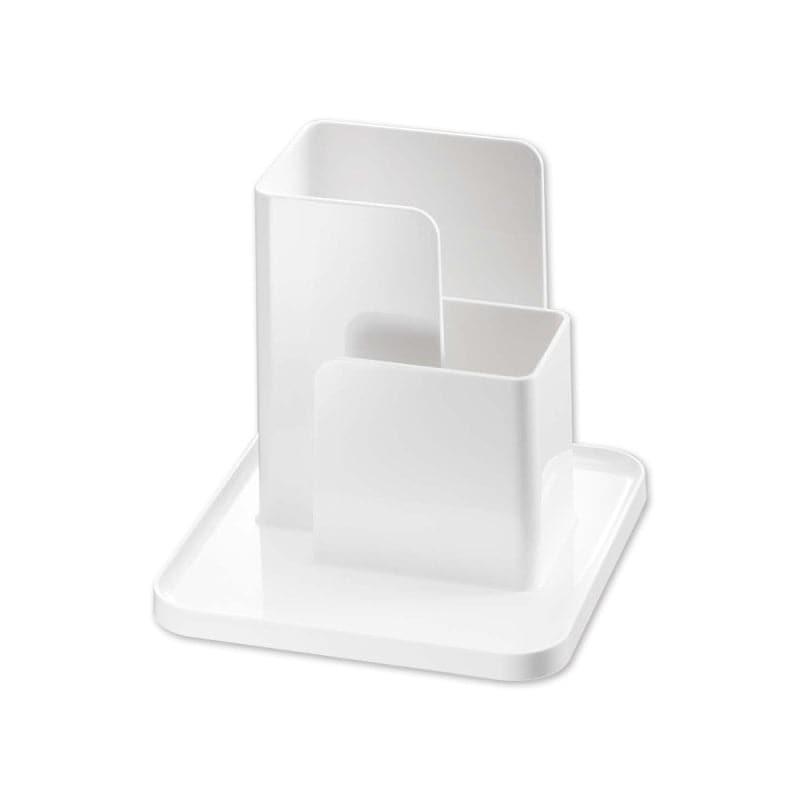 Stationery Holder - Clutter Clear Desk Organizer - White