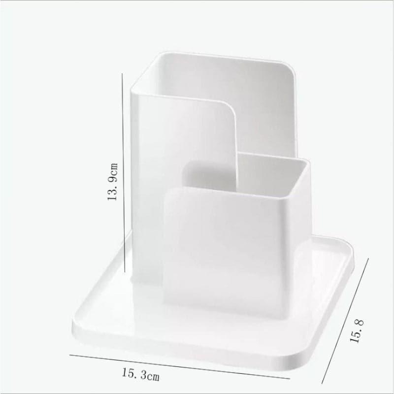 Stationery Holder - Clutter Clear Desk Organizer - White