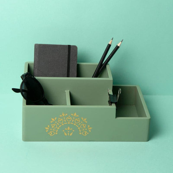 Stationery Holder - Nisa Ethnic Organizer - Green