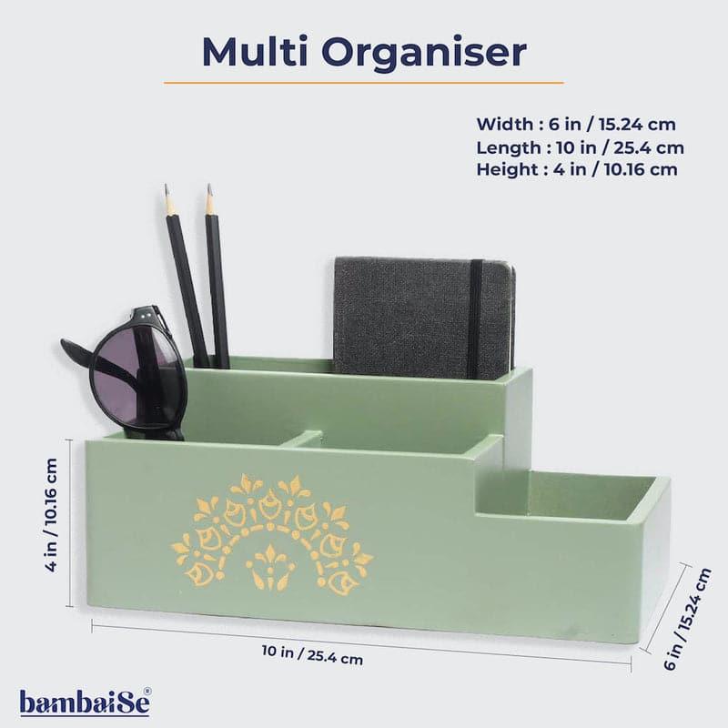 Stationery Holder - Nisa Ethnic Organizer - Green