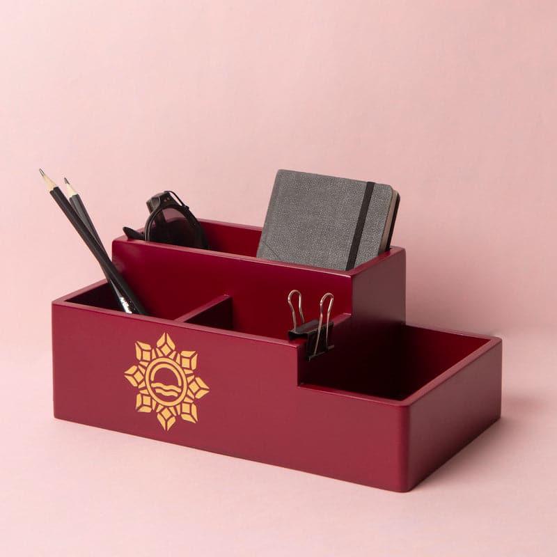 Stationery Holder - Nisa Ethnic Organizer - Maroon