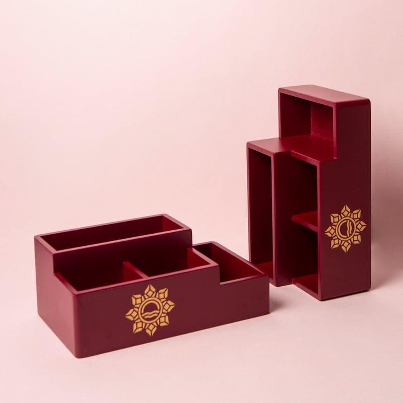 Stationery Holder - Nisa Ethnic Organizer - Maroon