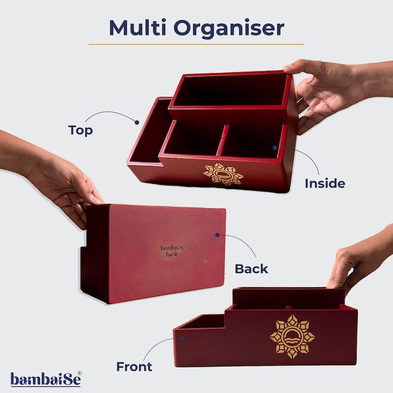 Stationery Holder - Nisa Ethnic Organizer - Maroon