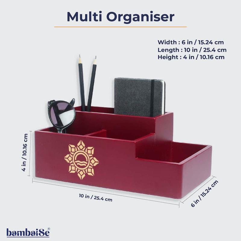 Stationery Holder - Nisa Ethnic Organizer - Maroon