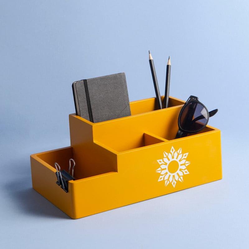 Stationery Holder - Nisa Ethnic Organizer - Yellow