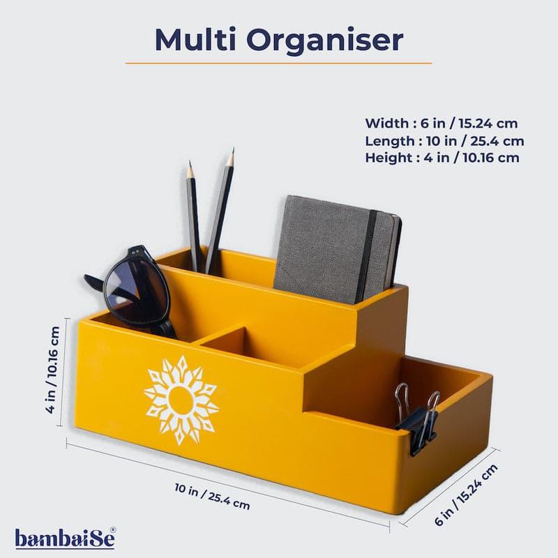 Stationery Holder - Nisa Ethnic Organizer - Yellow