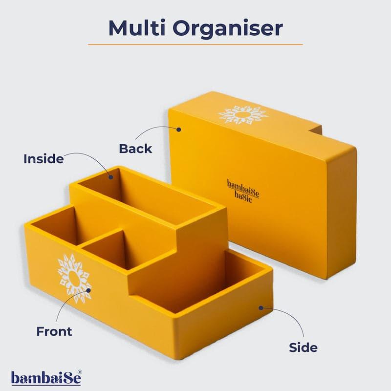 Stationery Holder - Nisa Ethnic Organizer - Yellow