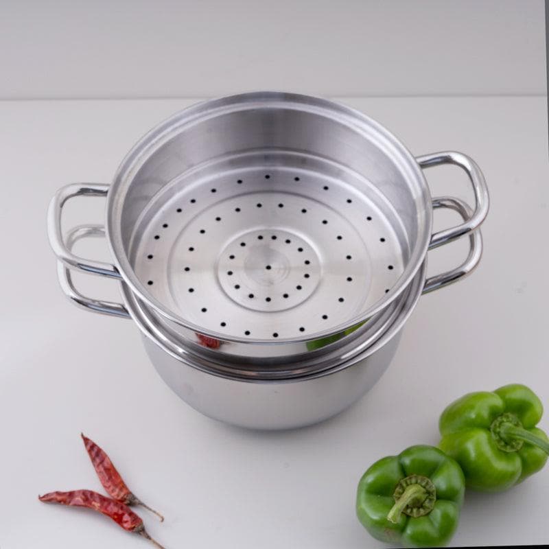 Buy Edamame 2 Tier Induction Safe Steamer - 2700 ML / 8 Inches Steamer from Vaaree