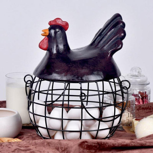 Buy Cluck Cluck Egg Basket - Black Storage Basket from Vaaree