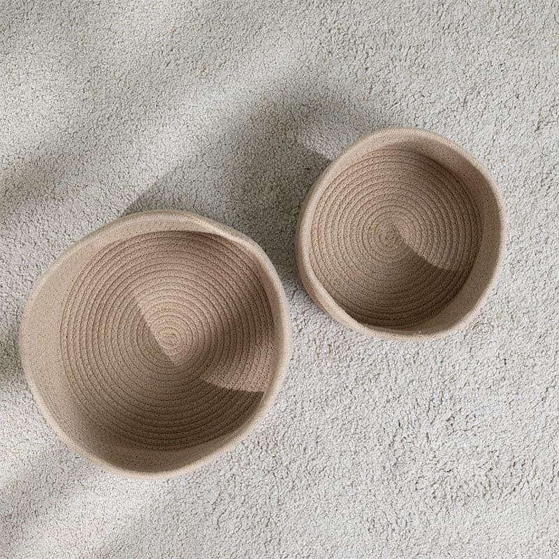 Buy Inser Cotton Basket - Set Of Two Storage Basket from Vaaree