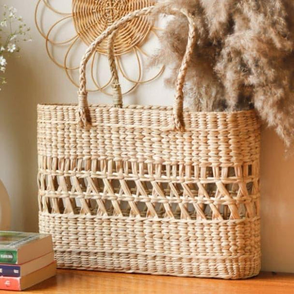 Buy Storage Basket - Melta Natural Fiber Basket Bag at Vaaree online