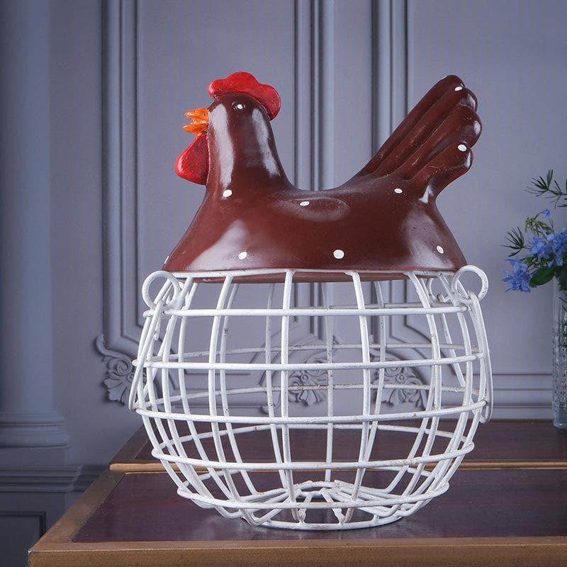 Storage Basket - Mother Hen Egg Basket - Brown