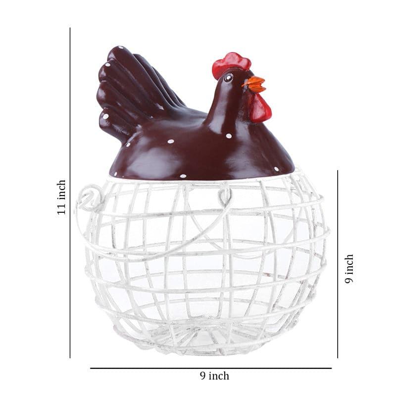 Buy Mother Hen Egg Basket - Brown Storage Basket from Vaaree