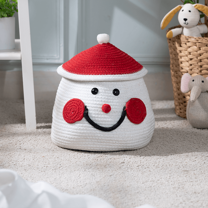 Storage Basket - Snow Smile Kids Cotton Basket