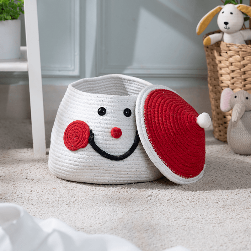 Storage Basket - Snow Smile Kids Cotton Basket