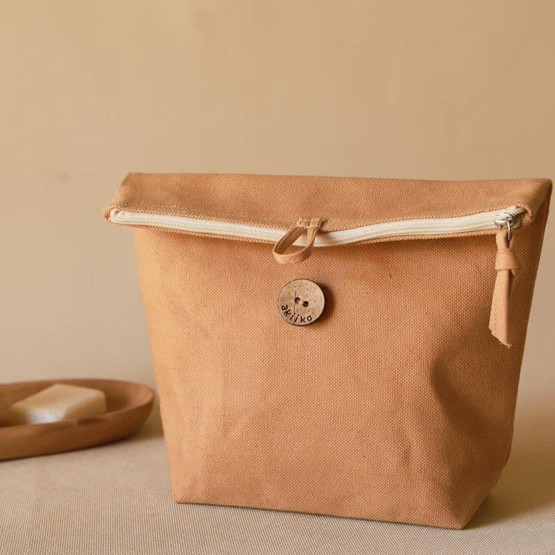 Buy Nova Buttoned Pouch - Tan Storage Pouch from Vaaree