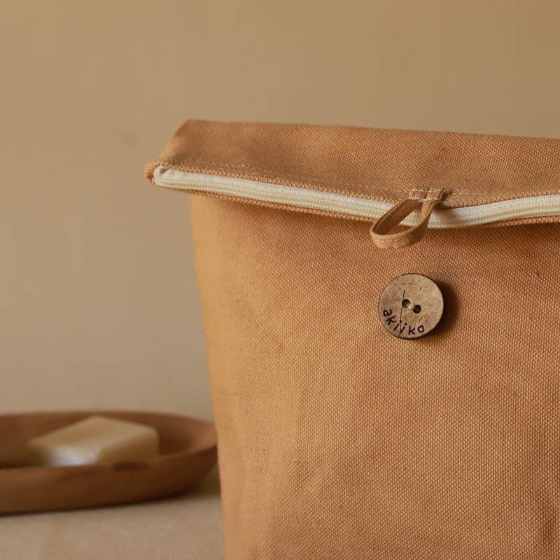 Buy Nova Buttoned Pouch - Tan Storage Pouch from Vaaree