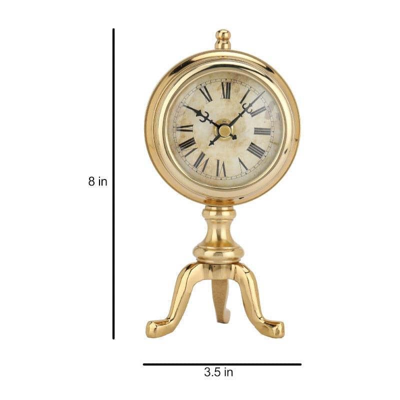 Buy Bastien Table Clock - Gold Table Clock from Vaaree