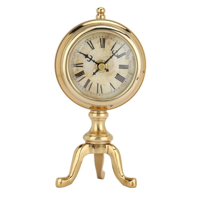 Buy Bastien Table Clock - Gold Table Clock from Vaaree