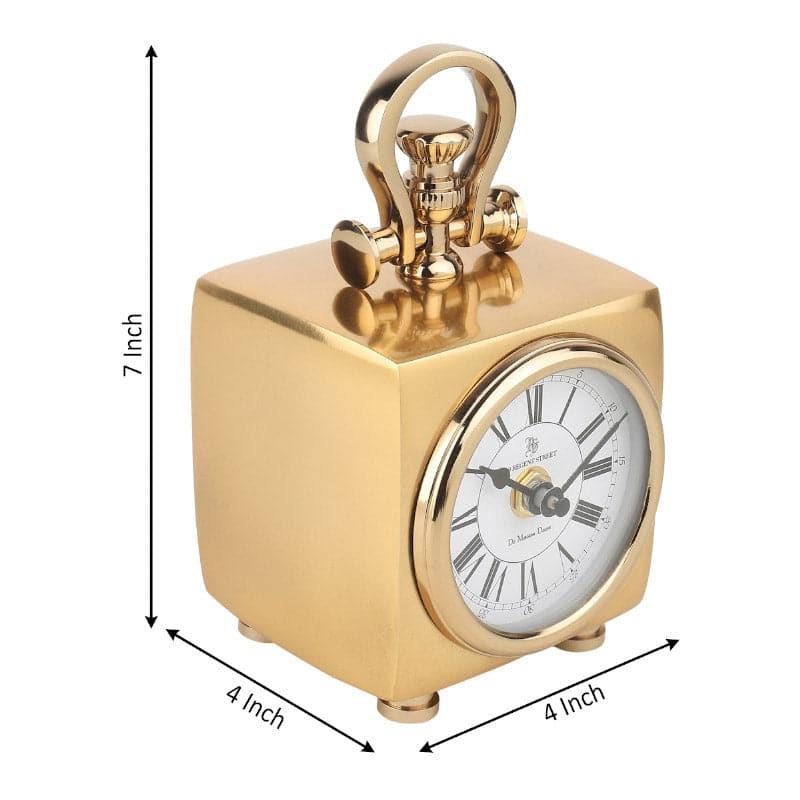 Buy Callo Cube Table Clock - Gold Table Clock from Vaaree