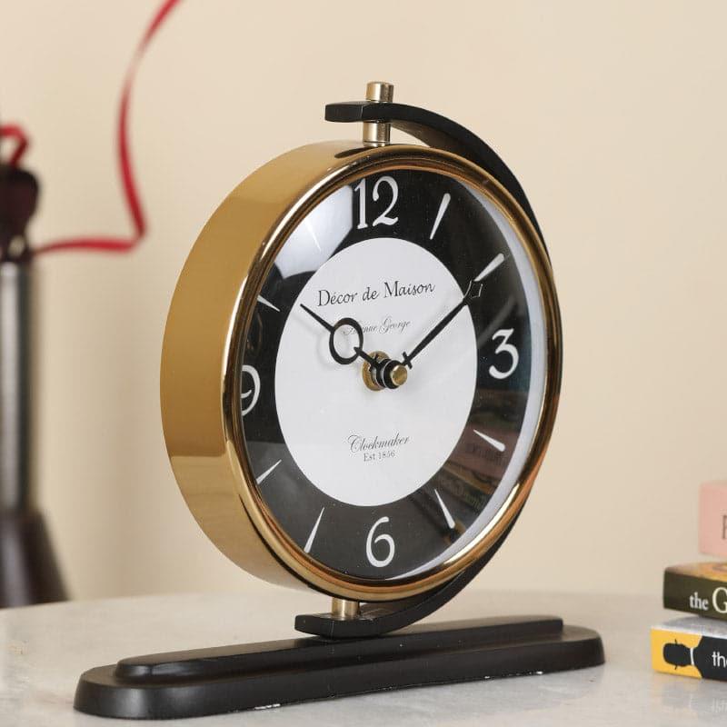 Buy Calypso Table Clock - Black Table Clock from Vaaree