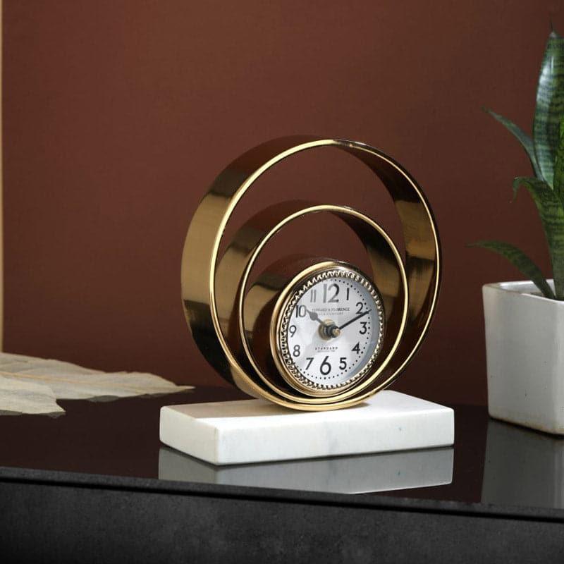 Buy Cirlecentric Table Clock - Gold Table Clock from Vaaree