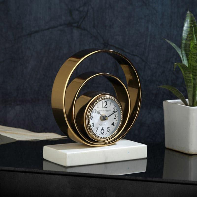 Buy Cirlecentric Table Clock - Gold Table Clock from Vaaree