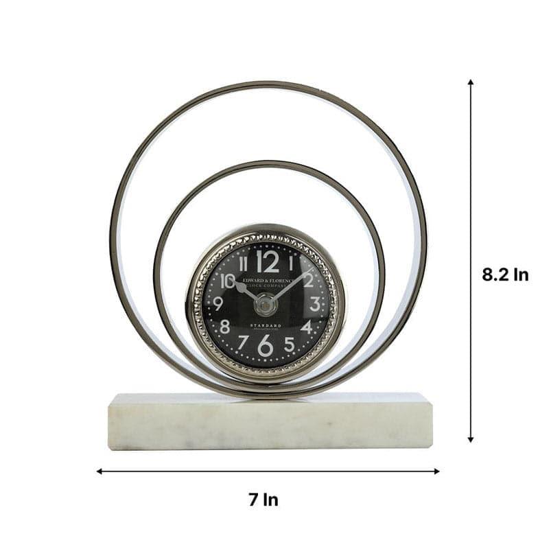 Buy Cirlecentric Table Clock - Silver Table Clock from Vaaree