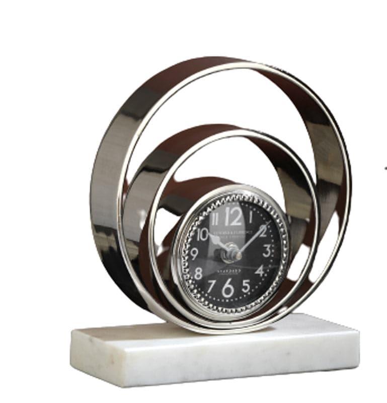 Table Clock - Cirlecentric Table Clock - Silver