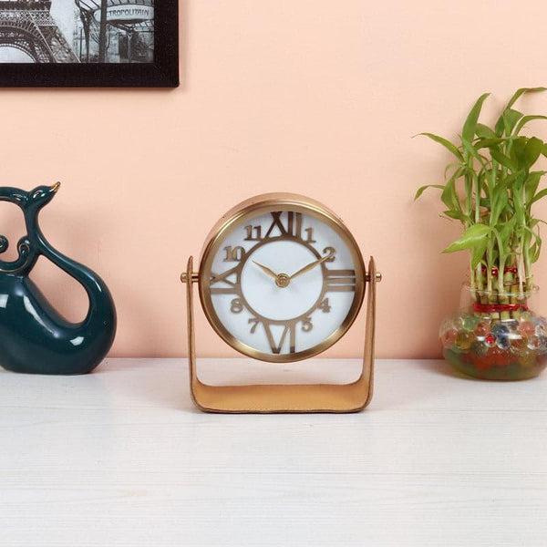 Buy Copernicus Table Clock - Gold Table Clock from Vaaree