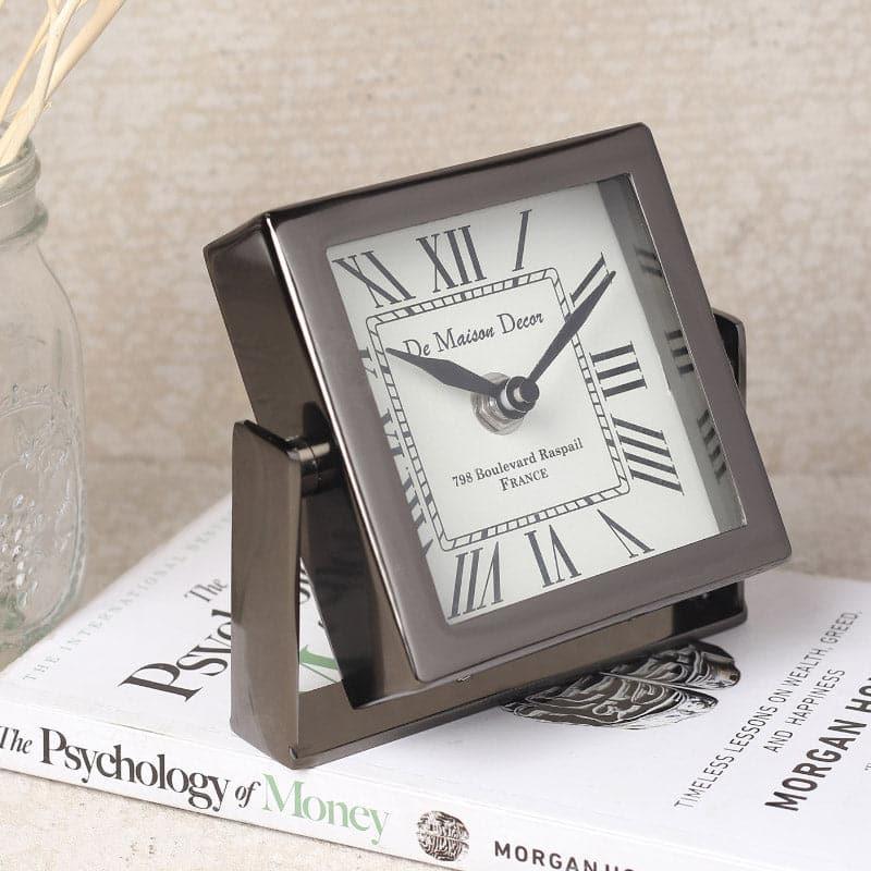 Buy Curae Table Clock - Black Table Clock from Vaaree