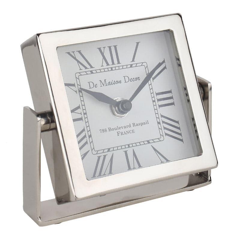 Table Clock - Curae Table Clock - Silver