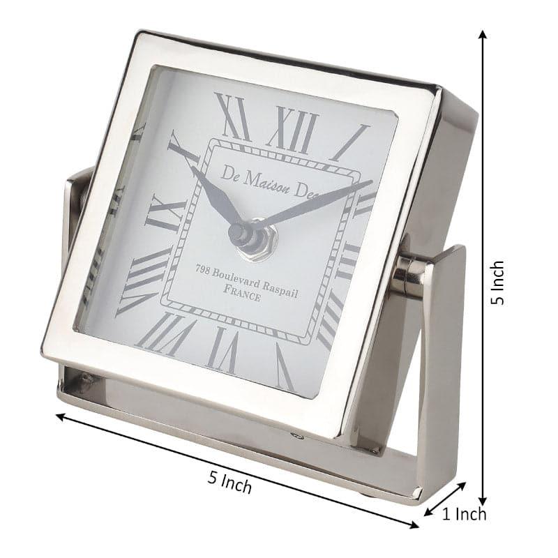 Table Clock - Curae Table Clock - Silver