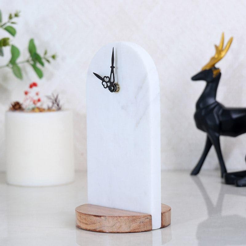 Buy Fruna Marble Table Clock Table Clock from Vaaree