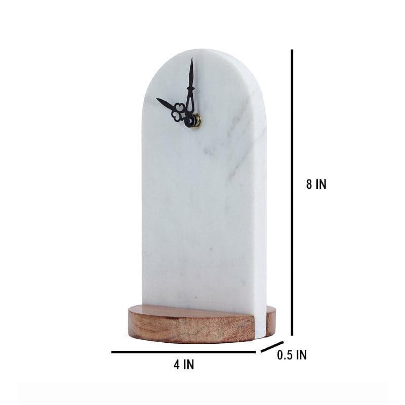 Buy Fruna Marble Table Clock Table Clock from Vaaree