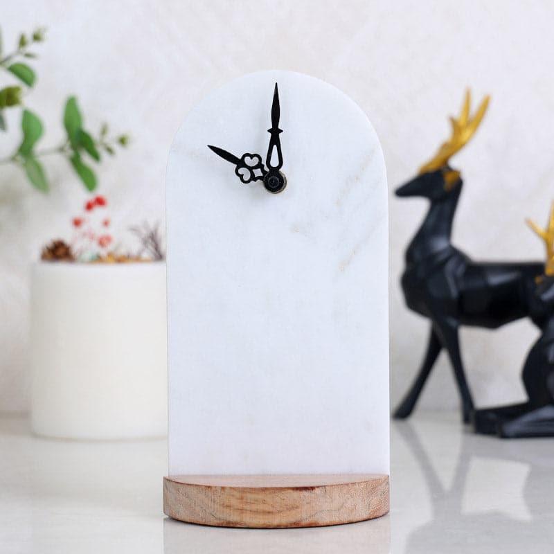 Buy Fruna Marble Table Clock Table Clock from Vaaree