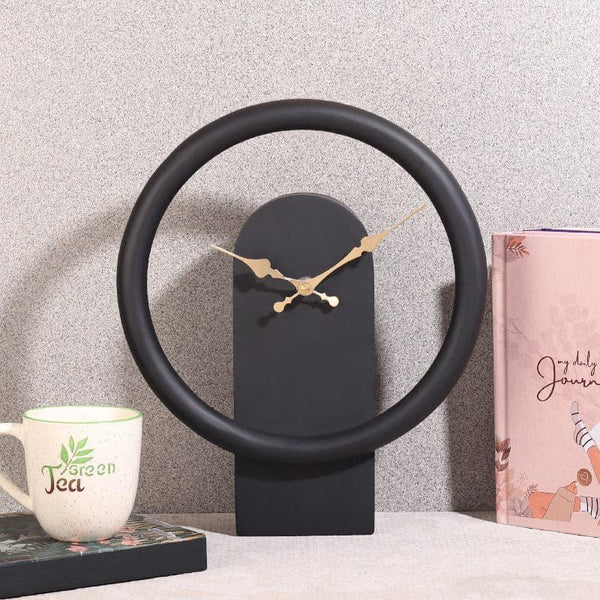 Table Clock - Hover Wall Clock - Black