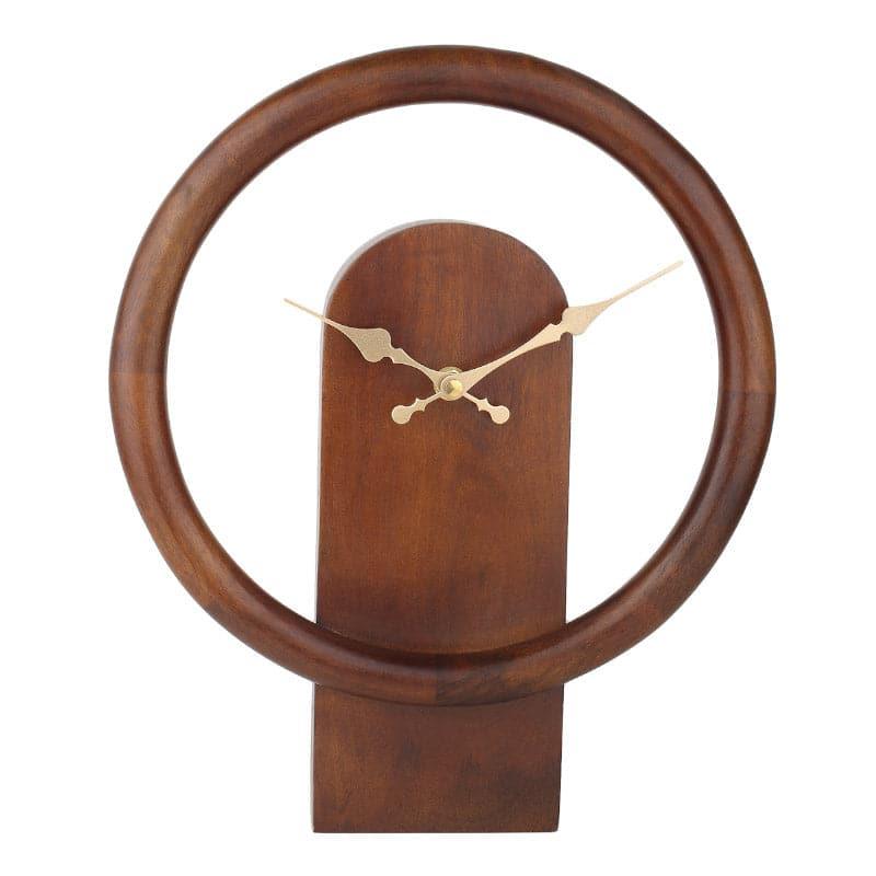 Buy Hover Wall Clock - Brown Table Clock from Vaaree