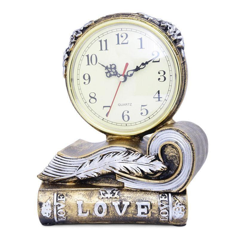 Buy Love Script Clock - Gold Table Clock from Vaaree