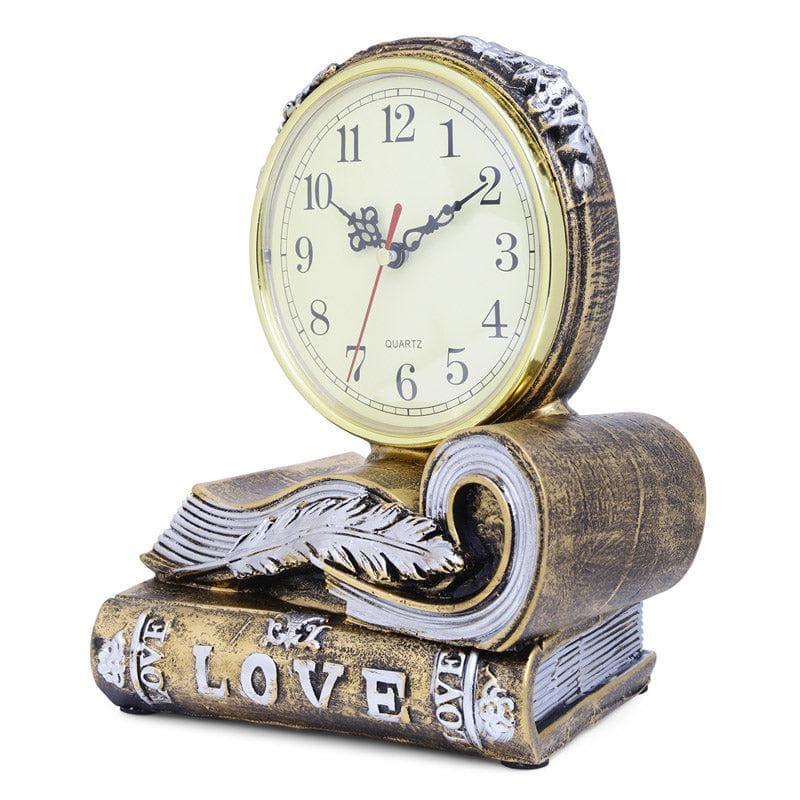 Buy Love Script Clock - Gold Table Clock from Vaaree