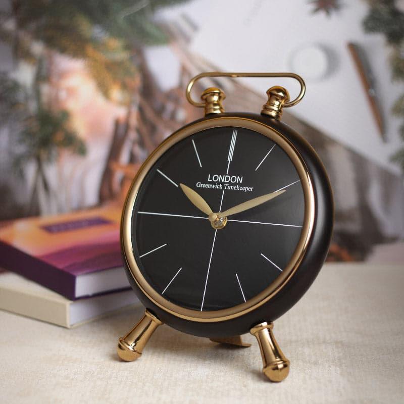 Buy Manera Table Clock - Black Table Clock from Vaaree