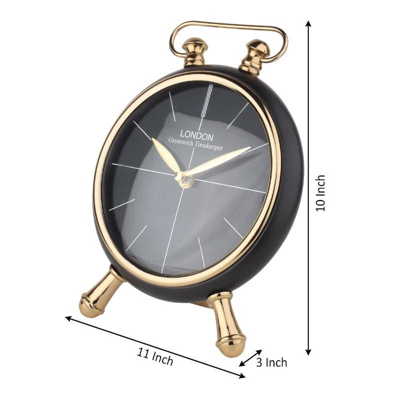 Buy Manera Table Clock - Black Table Clock from Vaaree