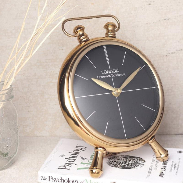 Buy Table Clock - Manera Table Clock - Gold at Vaaree online