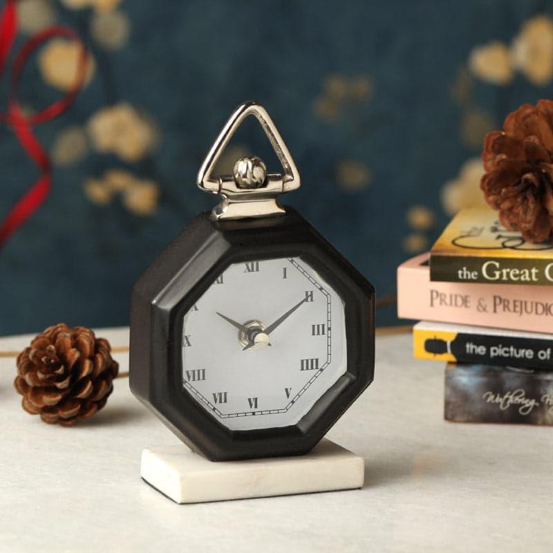 Buy Octagon Mano Table Clock - Black Table Clock from Vaaree