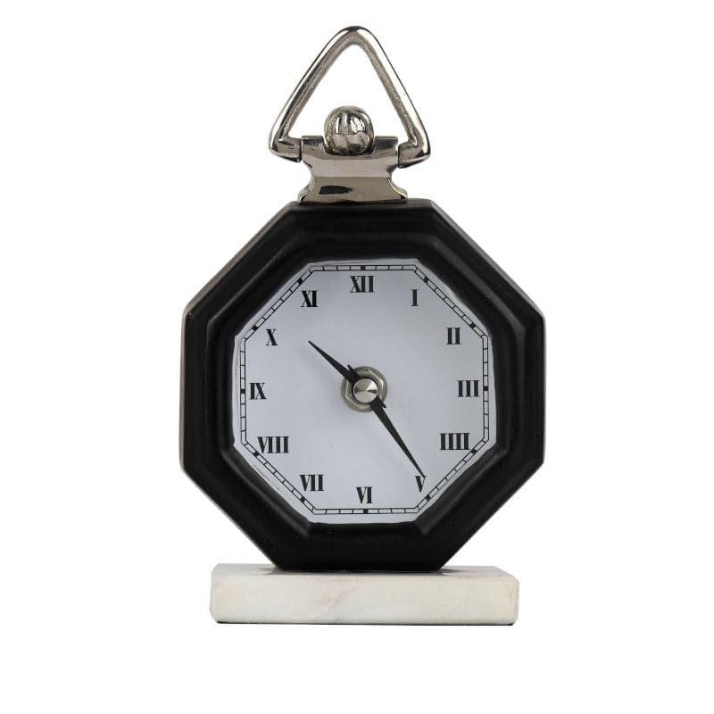 Buy Octagon Mano Table Clock - Black Table Clock from Vaaree