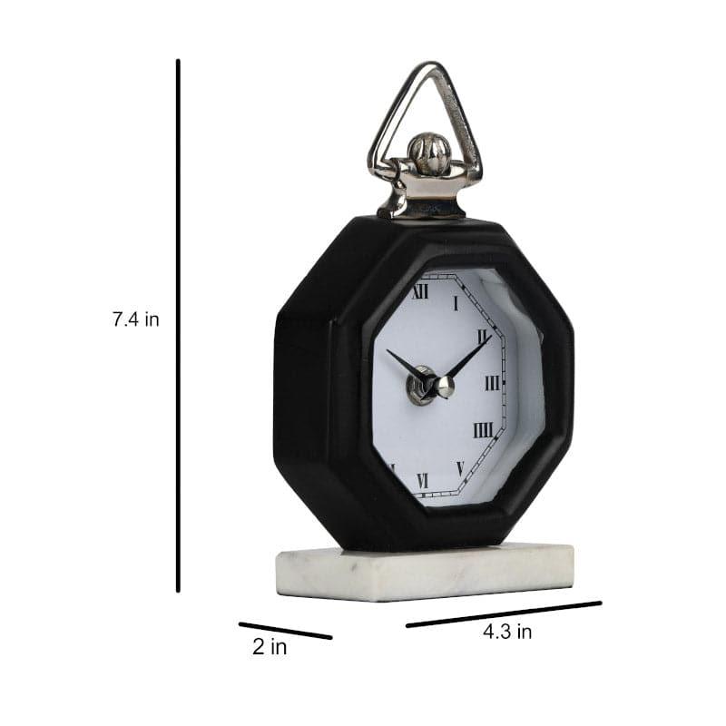 Buy Octagon Mano Table Clock - Black Table Clock from Vaaree