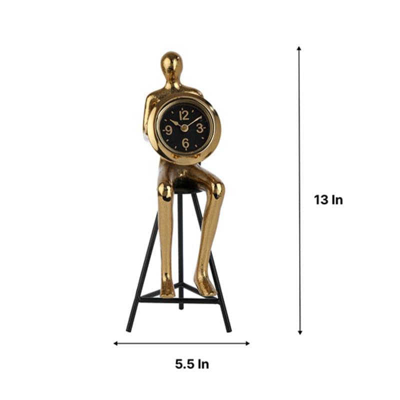 Buy Persona Table Clock - Gold Table Clock from Vaaree