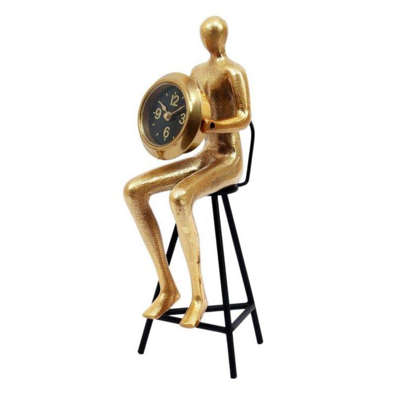 Buy Persona Table Clock - Gold Table Clock from Vaaree